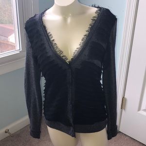 Furry Button down sweater